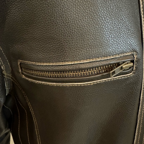 Men’s Motorcycle Jacket | Brown | Size 42 - Picture 3 of 8